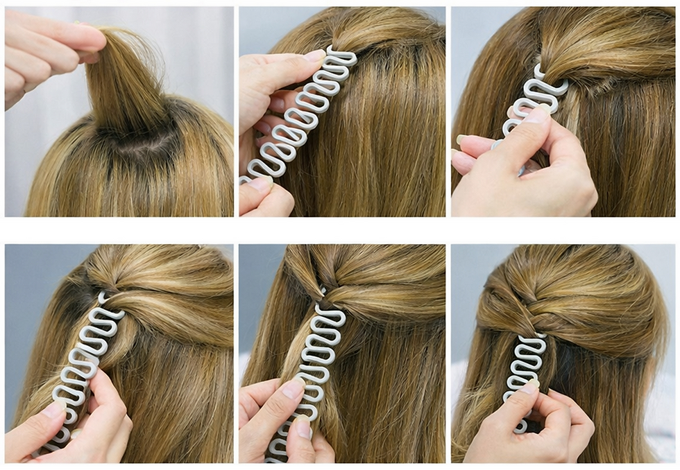 Miniaturbild: Haarstyling-Hilfe / Flecht-Tool (3D-Druck) – einfach & praktisch