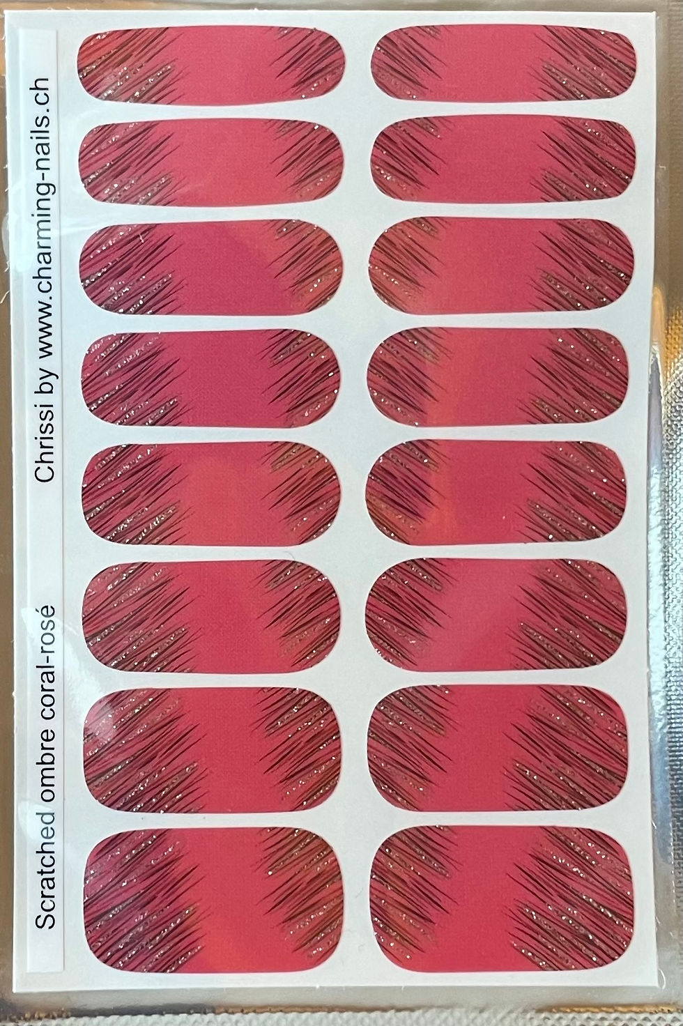 Miniaturbild: Scratched ombre coral-rosé