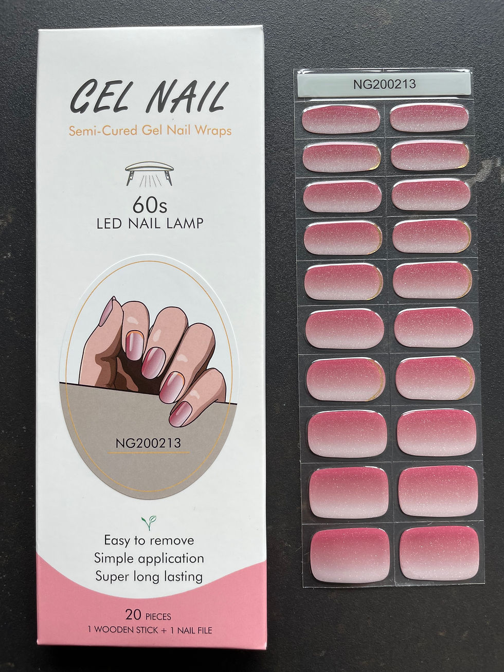 Miniatura: Straight Ombre Pink (UV-Folie)