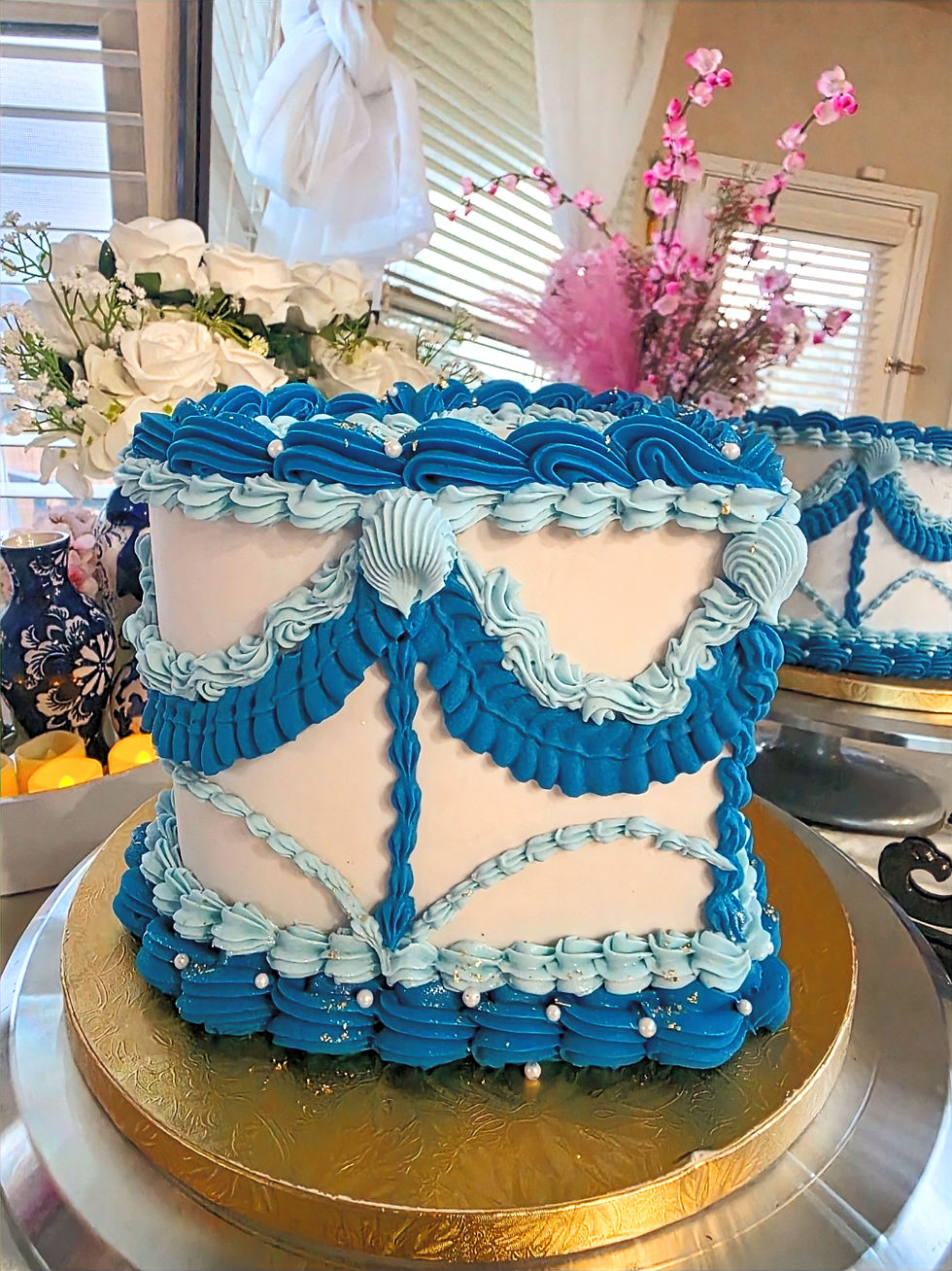 Thumbnail: Vintage Heart Cake Blue