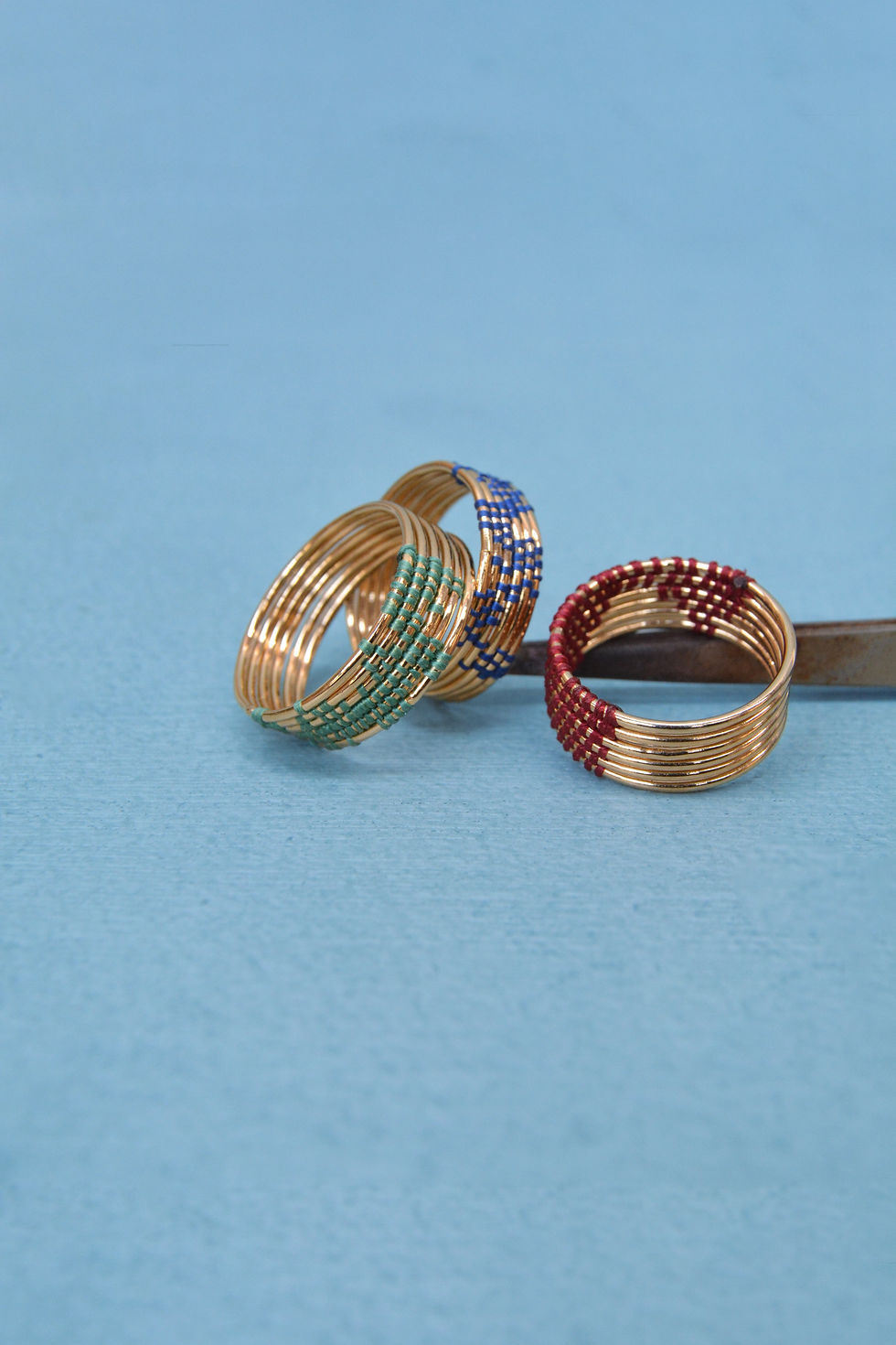 Miniature : Bague doré tissé