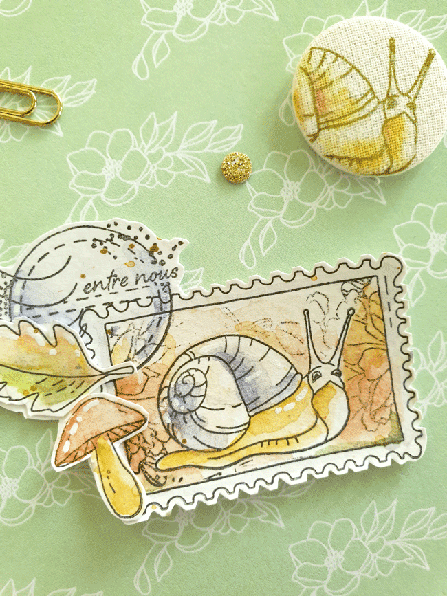 Miniature : Planche de tampons clear "Famille escargots"