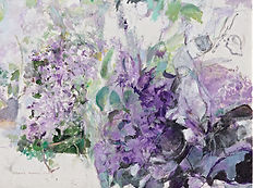 Lilas, último cuadro de la pintora María Moreno