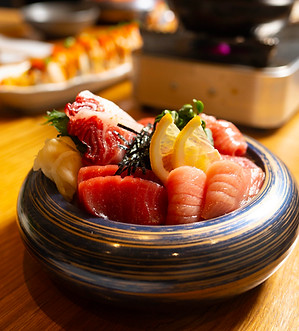 Delicious sushi platter with fresh fish