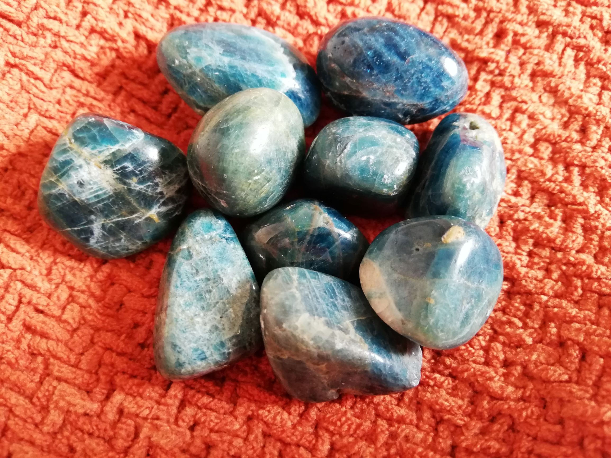 Apatite tumblestones - 4 remaining 