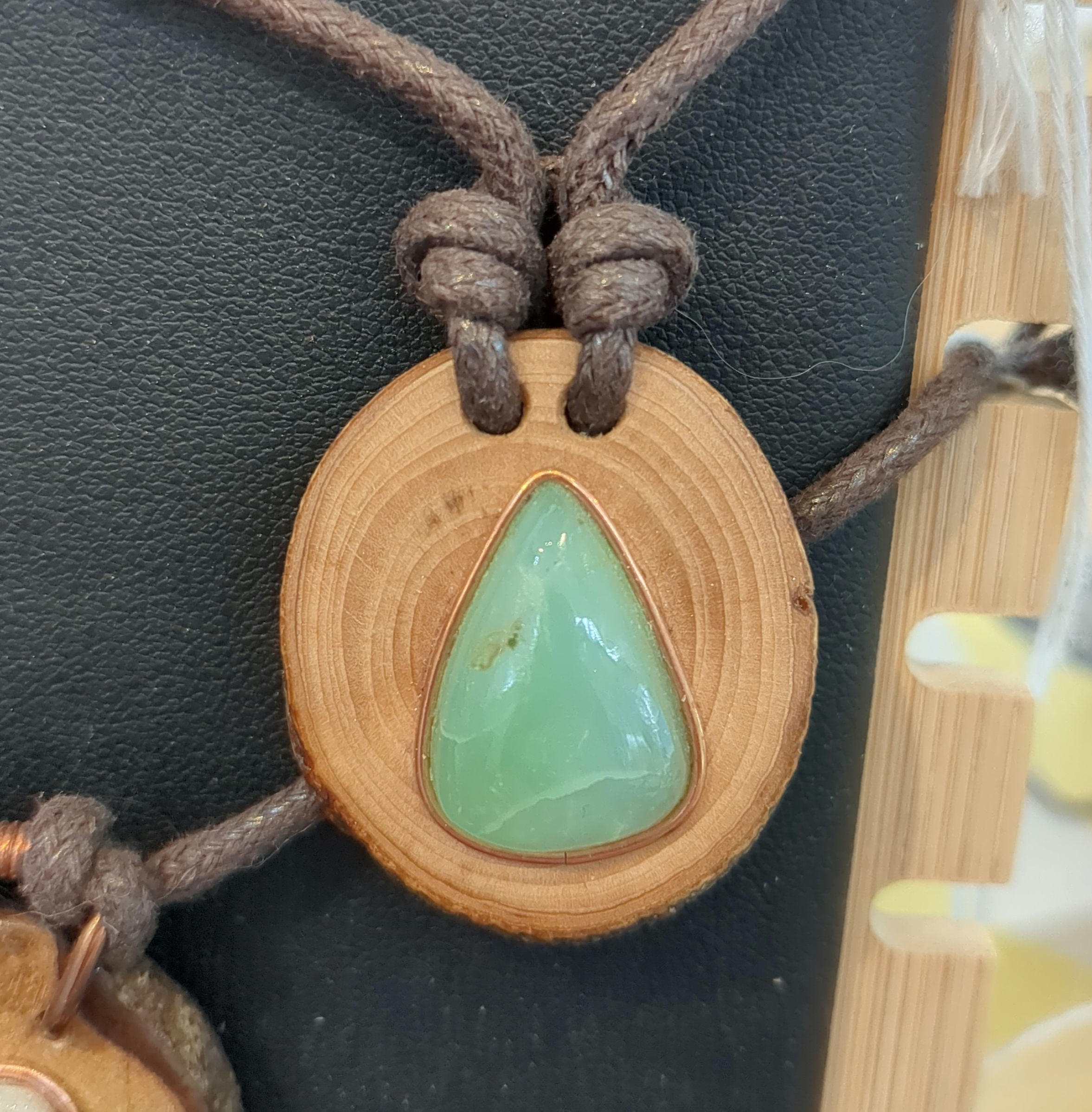 Chrysoprase and Apple pendant