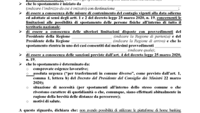 AUTOCERTIFICAZIONE PER POTERSI RECARE ALLA NOSTRA AGENZIA