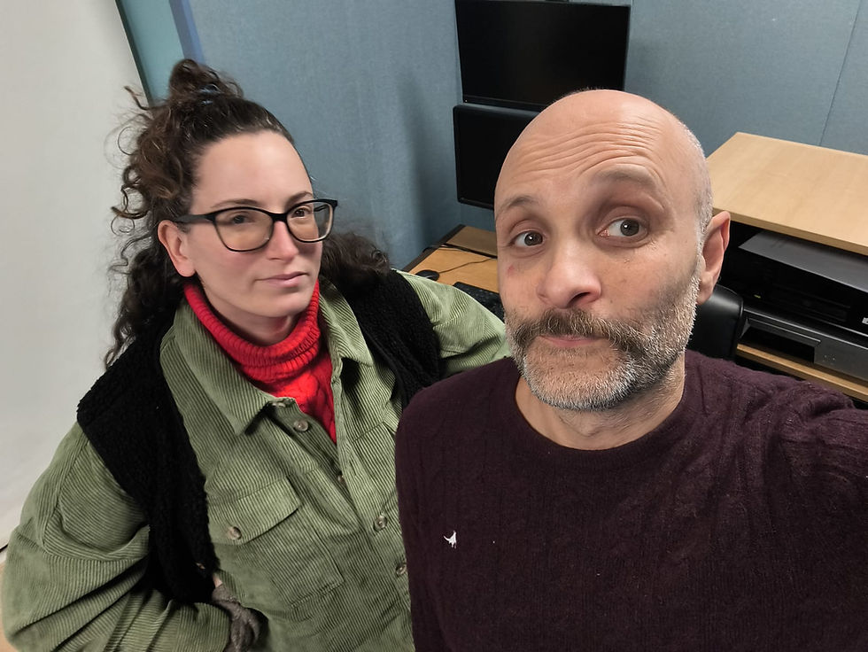 Romi Cruañas, ideatrice del collettivo Fusion Murga e Giuseppe