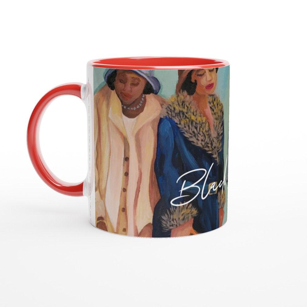 Black Migration Women JMcGee White 11oz Ceramic Mug with Color Inside
