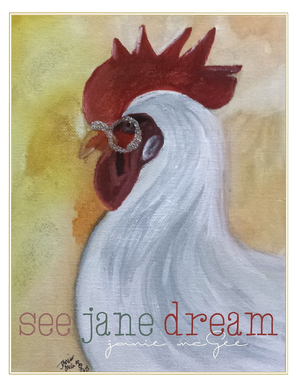 Animal Optic Rooster Digital Print