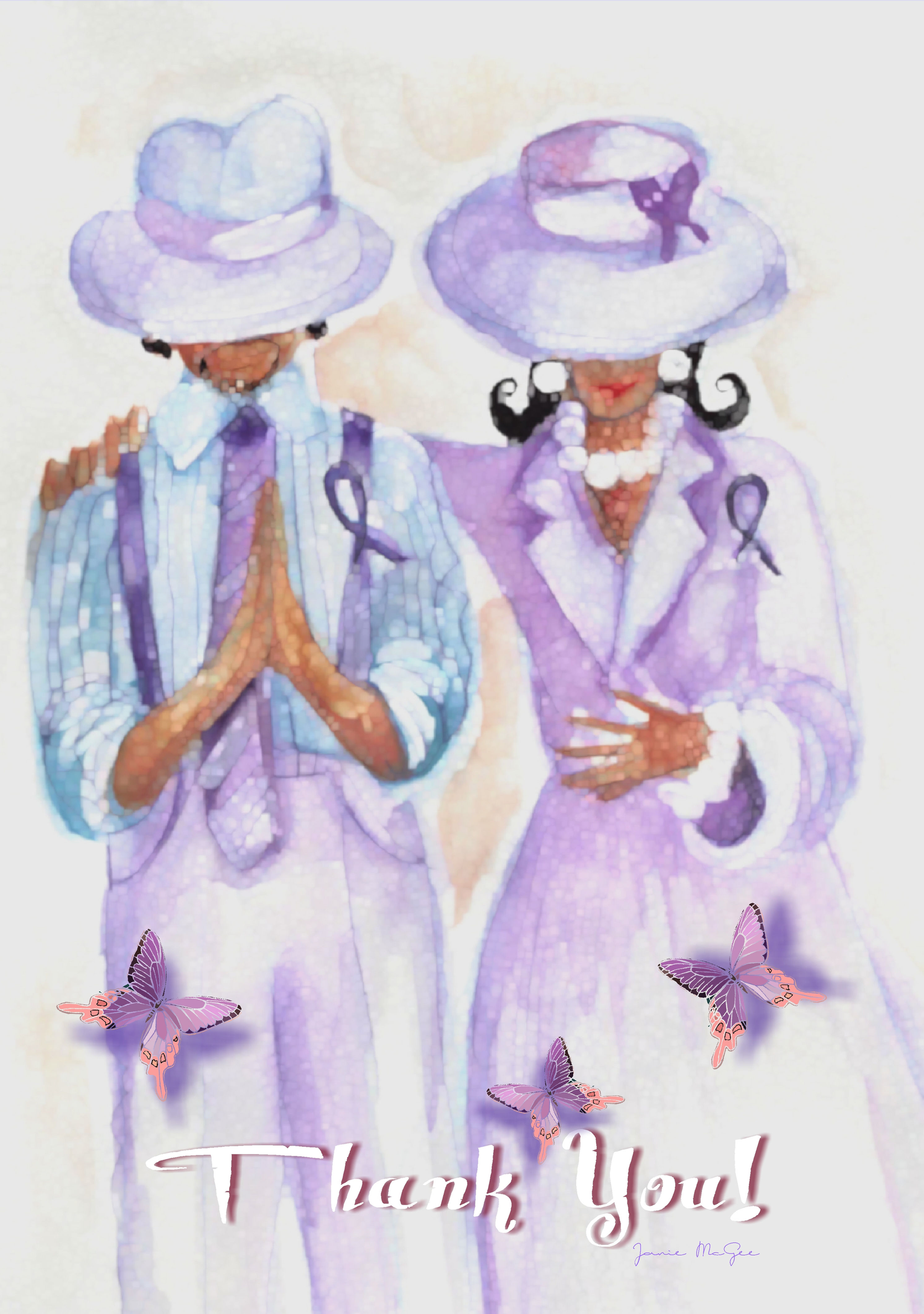 Purple Prayer Men and Women Print 8 x 11