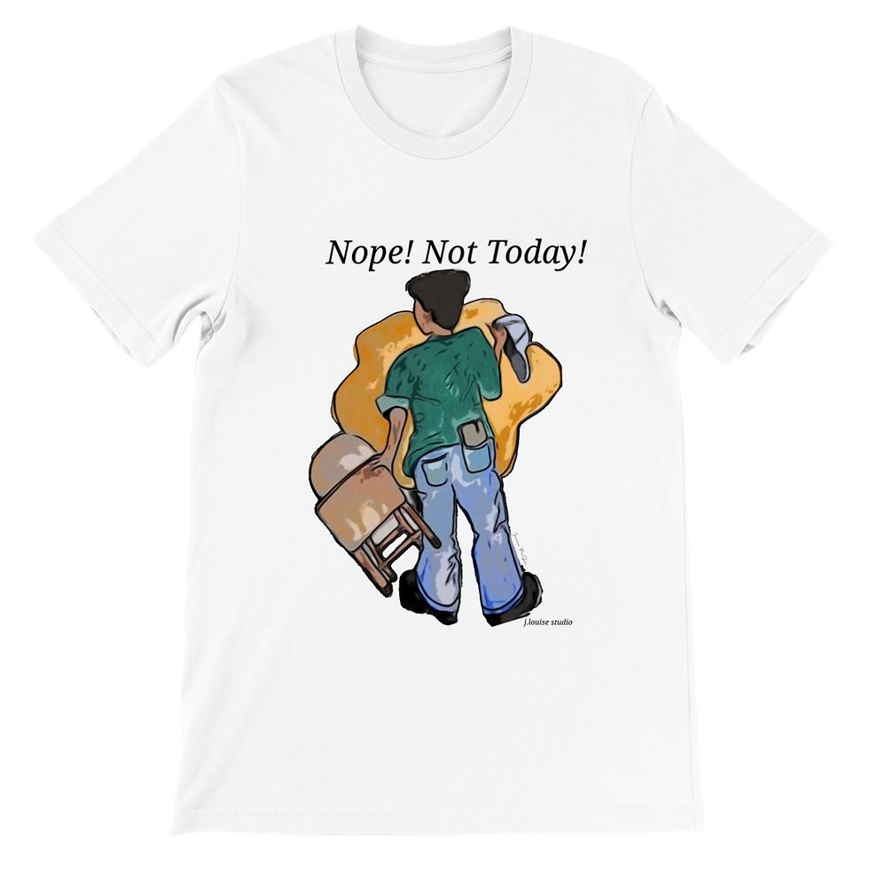 Thumbnail: Chair and Bible Nope Not Today JMcGee Premium Unisex Crewneck T-shirt