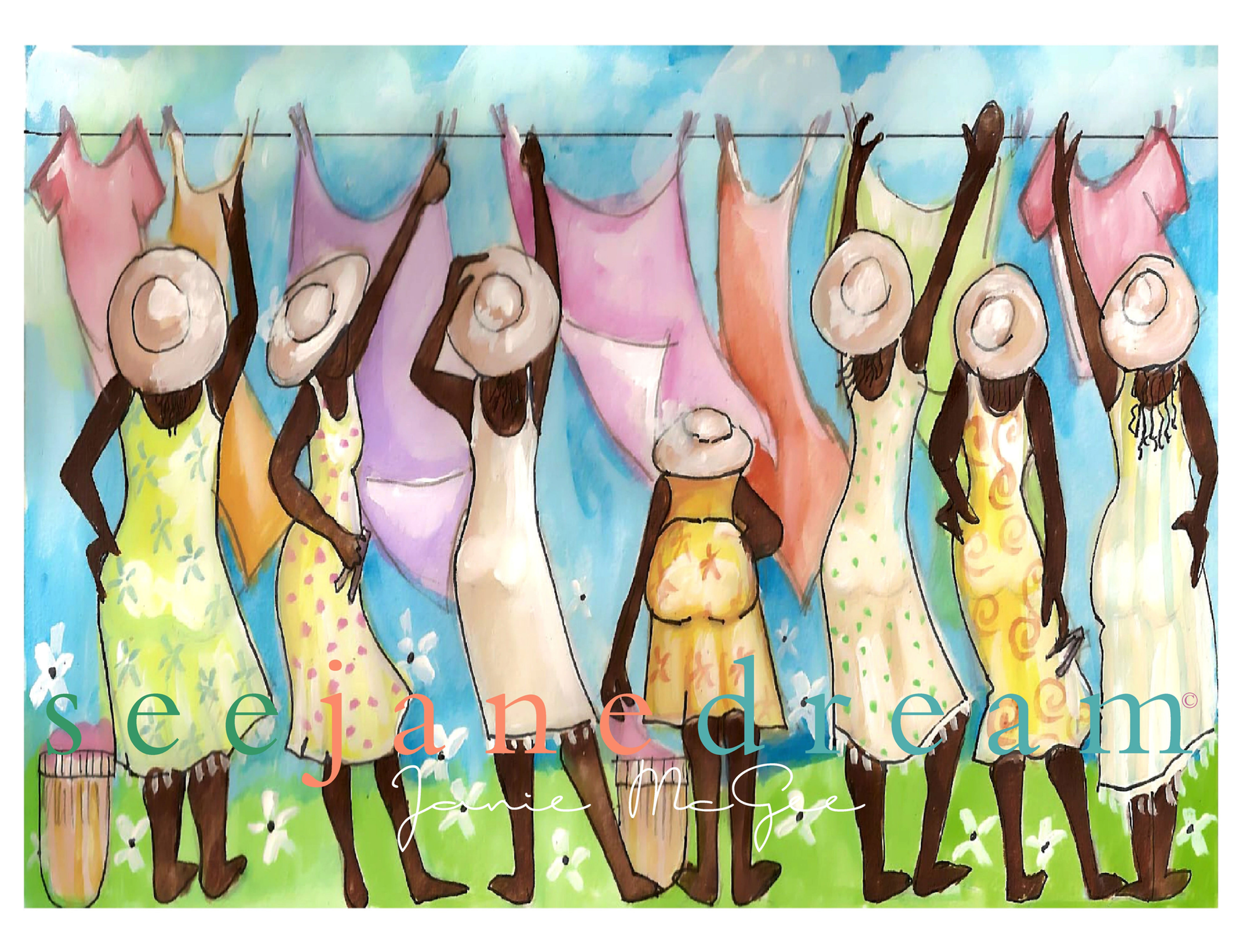 Church Lady Clothesline Print 16 x 20