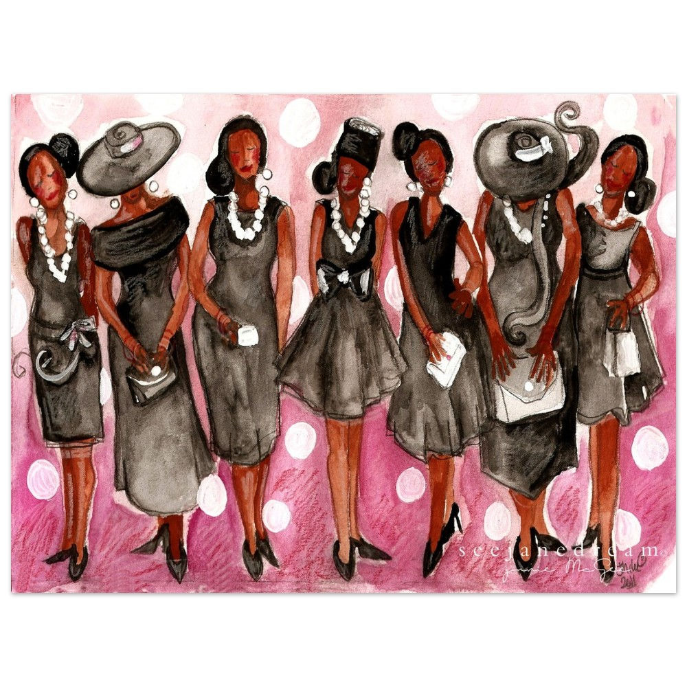Church Lady Black Dress Photo Print