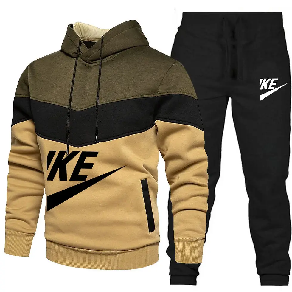 Miniatura: 2025 New Autumn Winter Men's Sets Zipper Hoodie+Pants Pieces Casual Tracksuit Ma