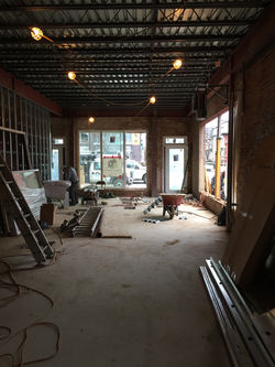 Interior during construction