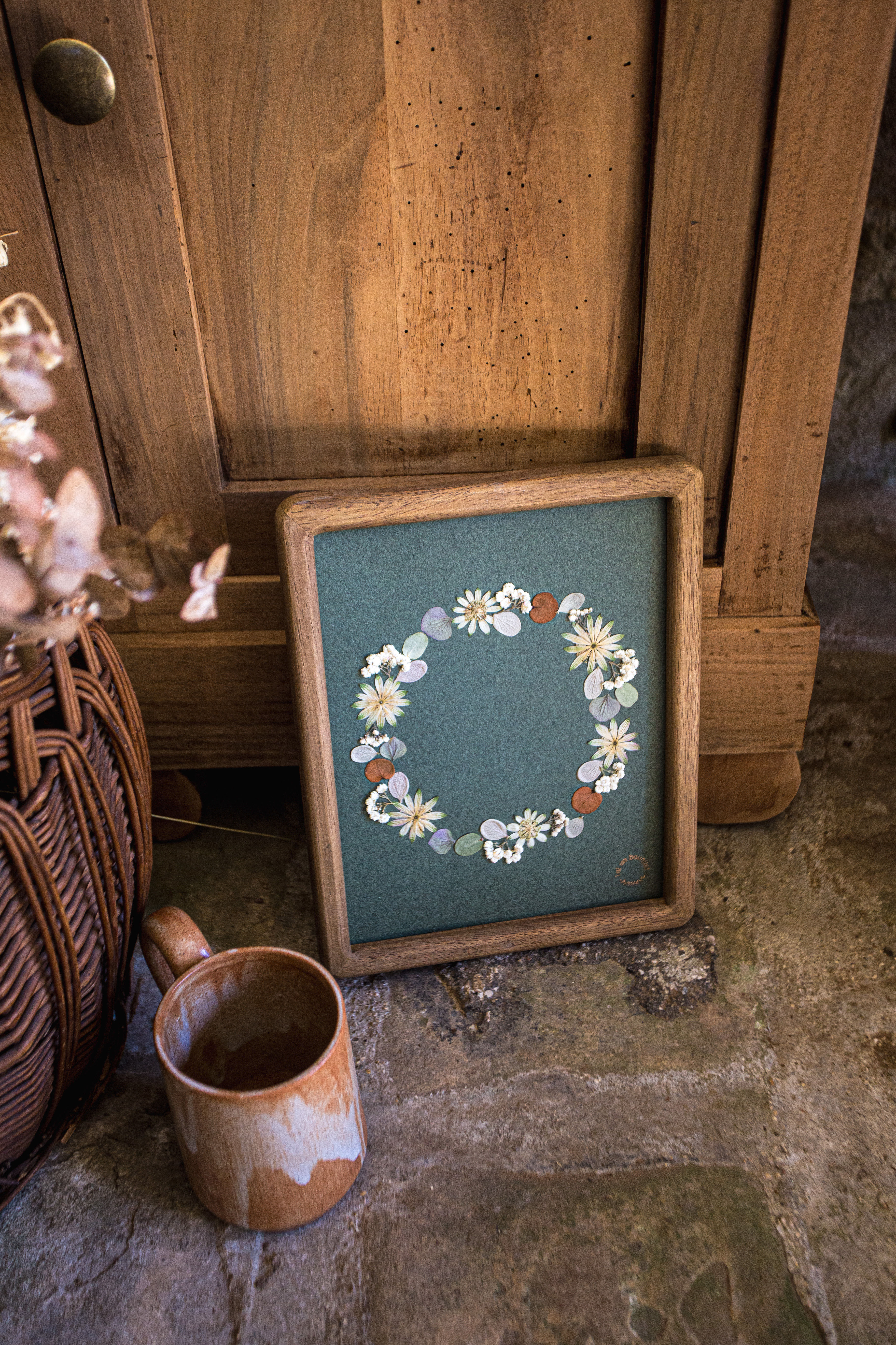 Herbier couronne de fleurs - Tel un Bouquet