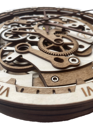 Wanduhr Holz 3D-Optik