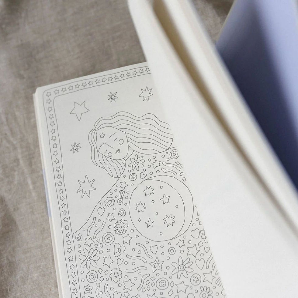 Thumbnail: A Year of Coming Home self-love journal held in hands, featuring soft blue floral illustrations.
