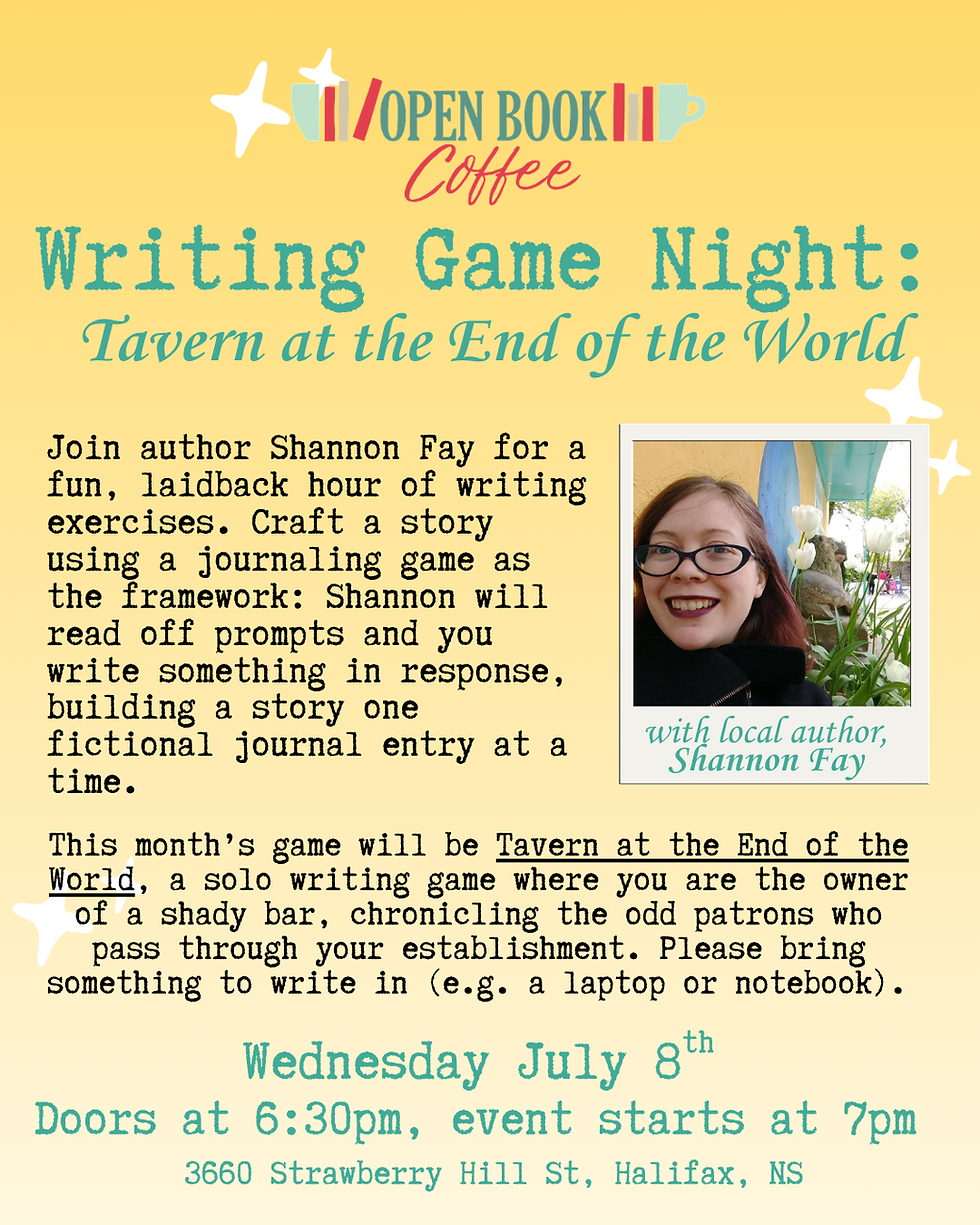 Writing Game Night with Shannon Fay