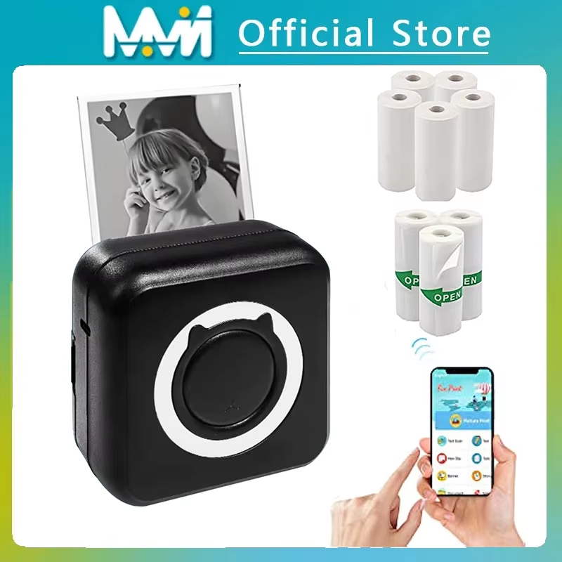 Miniature : Mini Portable Thermal Printer Paper Photo Pocket Thermal Printer Printing Wirele