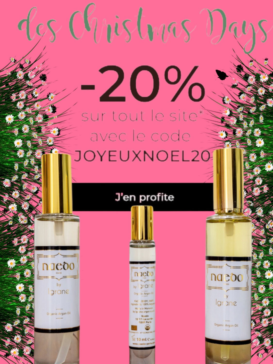 Huile Subliminale D’Argan lot de 3 flacons