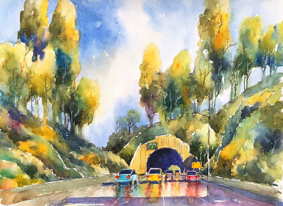 Pasadena Freeway at the Tunnels