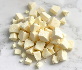 just white shea butter chunks spilled on a white marble counter.jpg