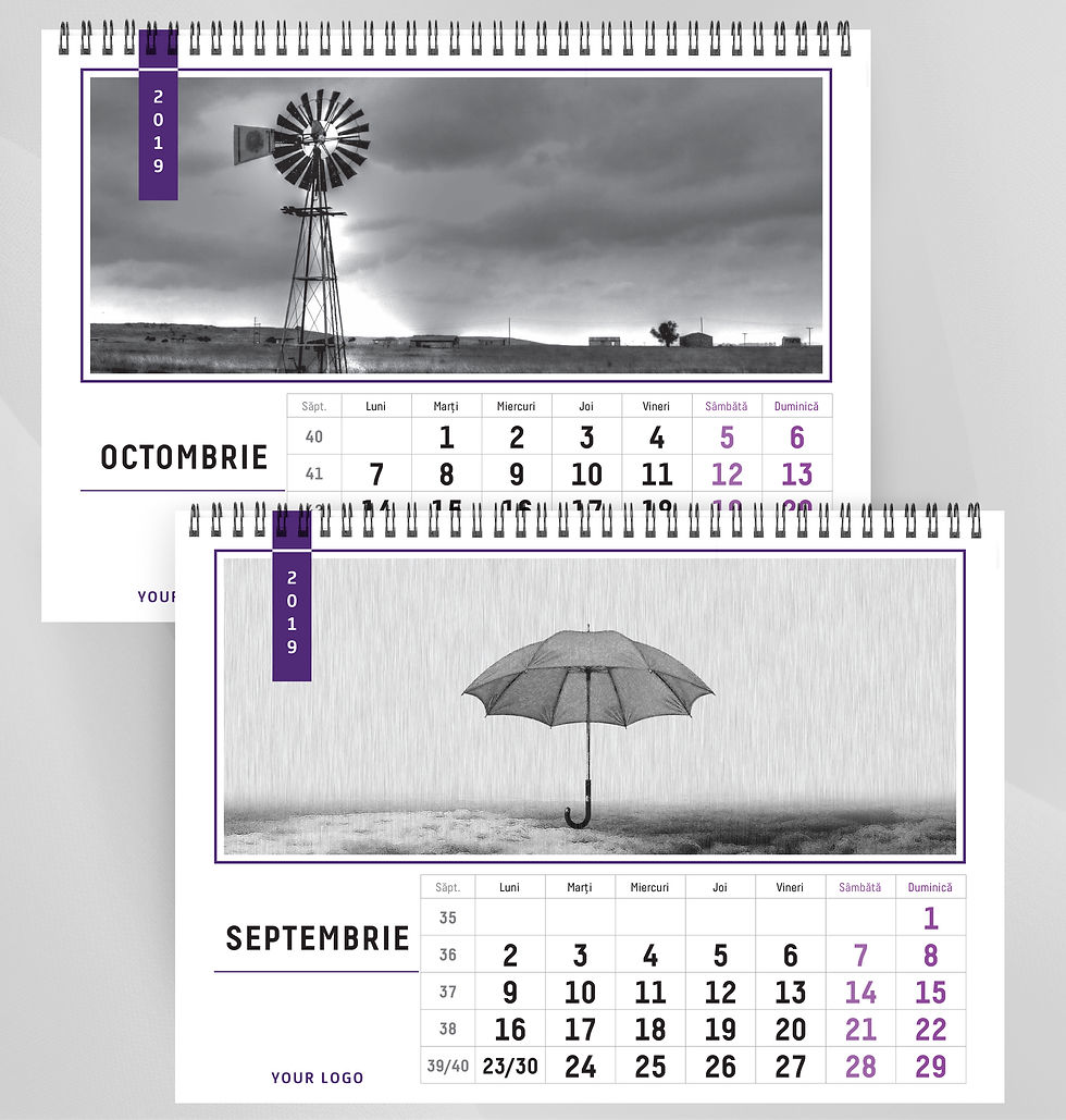 Miniatură: Calendar Imagini Alb Negru - Landscape