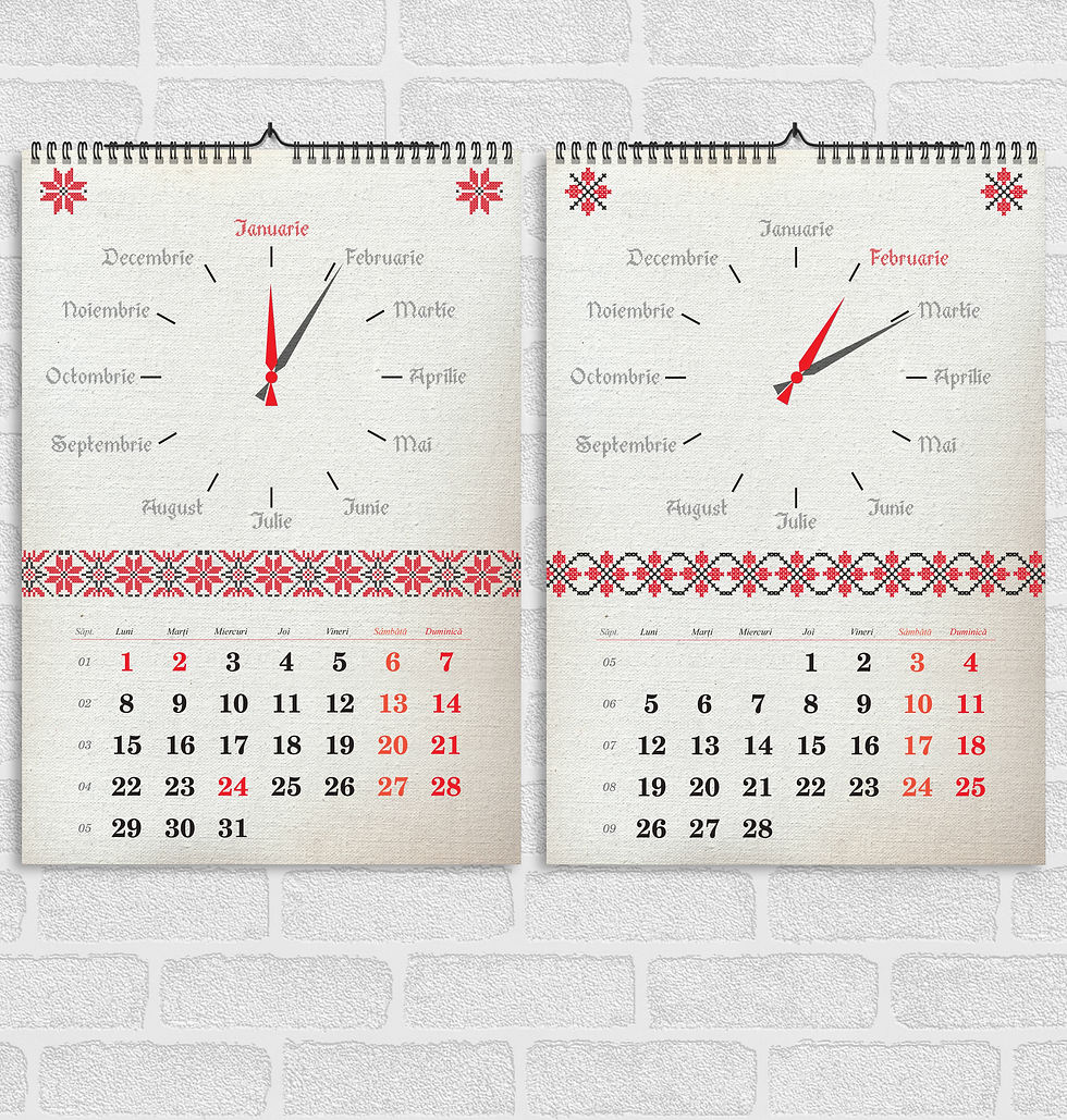 Miniatură: Calendar - Motive Tradionale Romanesti
