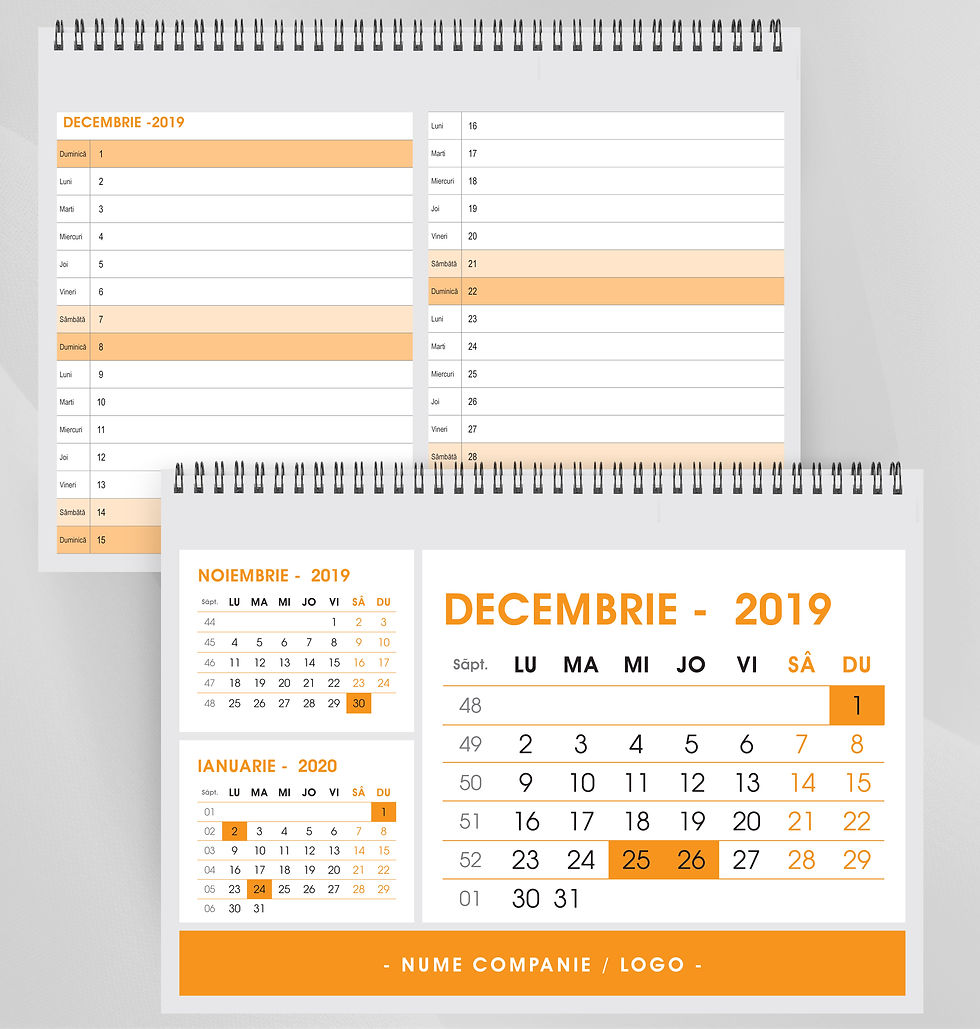 Miniatură: Calendar triptic cu planner