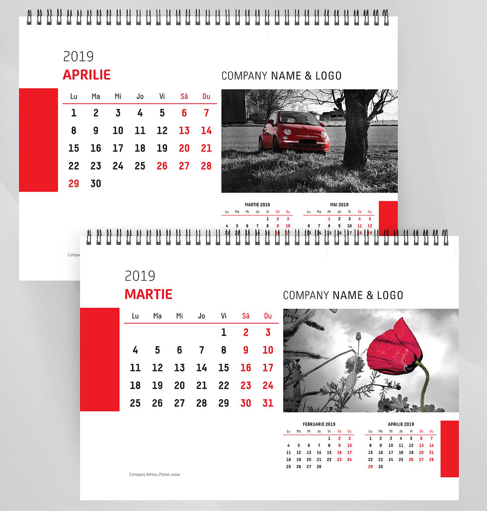 Miniatură: Calendar Rosu & Negru