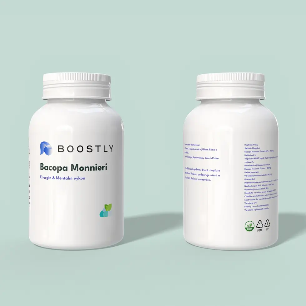 Boostly Bacopa Monnieri – biohacking doplněk pro fokus, učení a mentální výkon