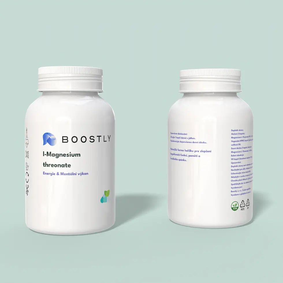 Magnesium L-Threonate Boostly – podpora mozku, soustředění a spánku