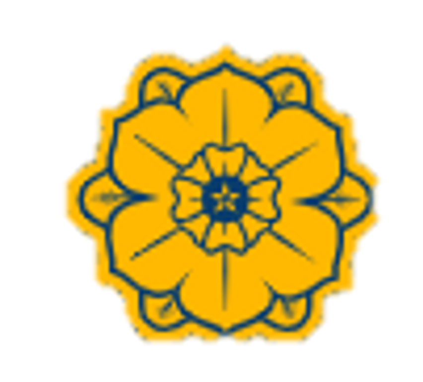 Gold magnolia flower symbol with navy outline used as Magnolia Sports Yard icon.
