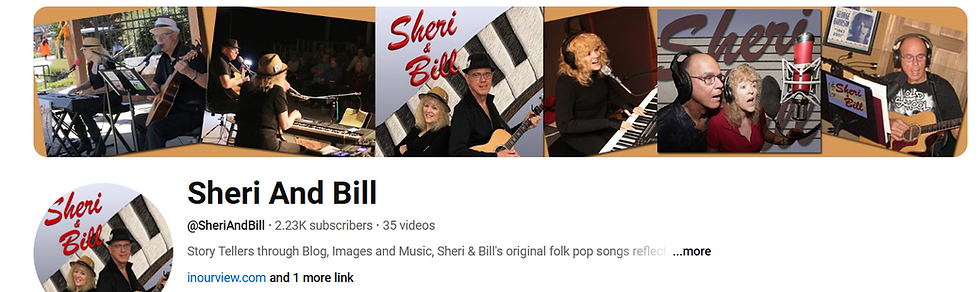 A screenshot of Sheri & Bill's YouTube Music Channel