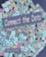 image of dominoes with all their dots and text on image says Connect the Dots - (original photography by Sheri & Bill)