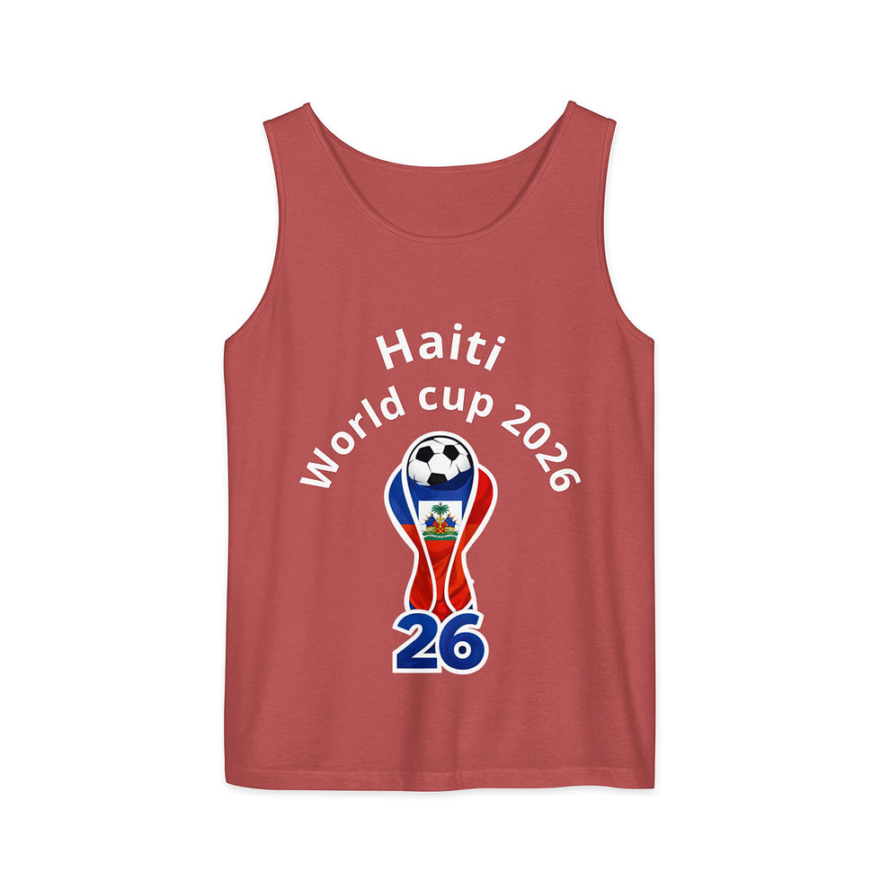 Thumbnail: Unisex Haiti 2026 world cup garment-dyed tank top