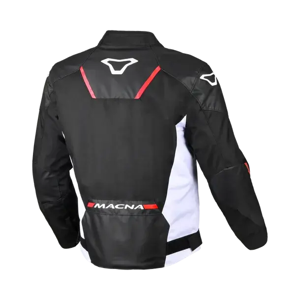 BLOUSON MOTO MACNA, TAZAR 2.0 NOIR / ROUGE VUE DE DOS