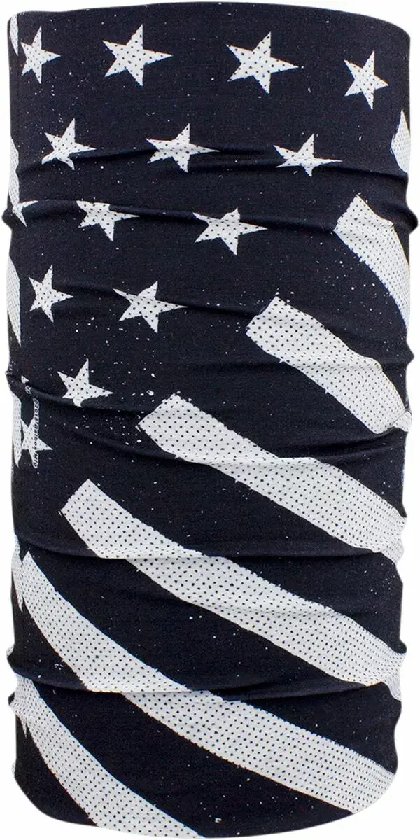 XZAN HEADGEAR TOUR DE COU NOIR/BLANC DRAPEAU