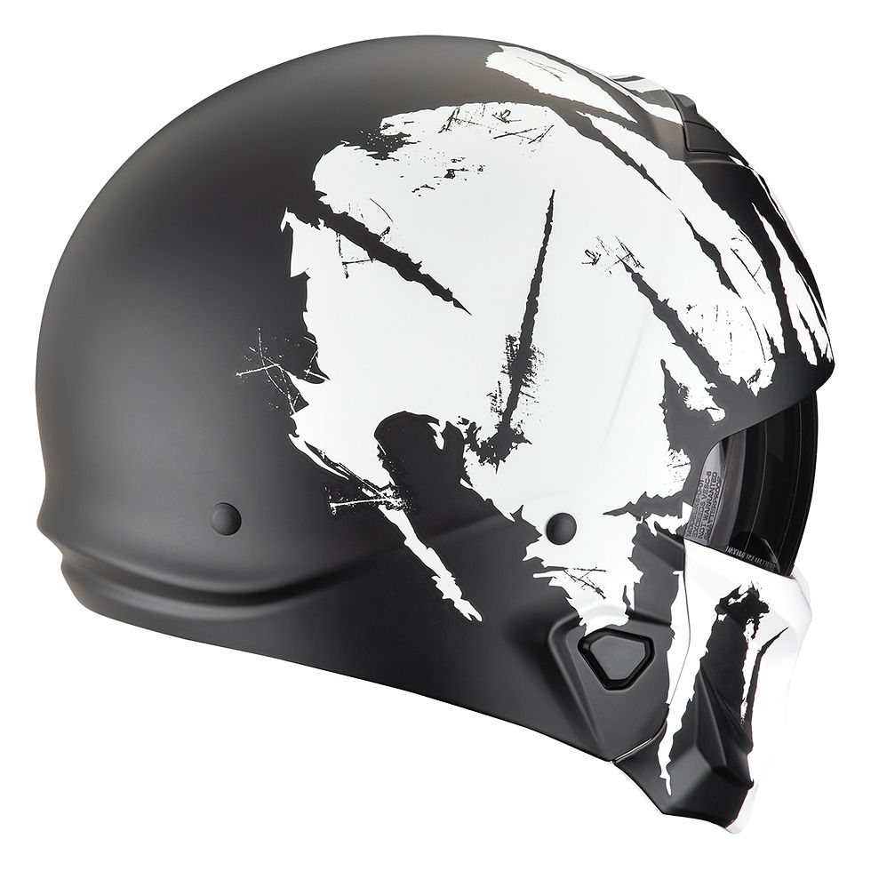 CASQUE MODULABLE SCORPIONEXO-COMBAT II MARAUDER NOIR MAT-BLANC