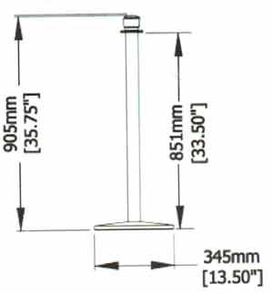 Miniatyrbild: Dimensioner Classic kö-stolpe