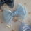 Thumbnail: 【Multiple Colors】Handmade Sheer Bow with Heart Charm