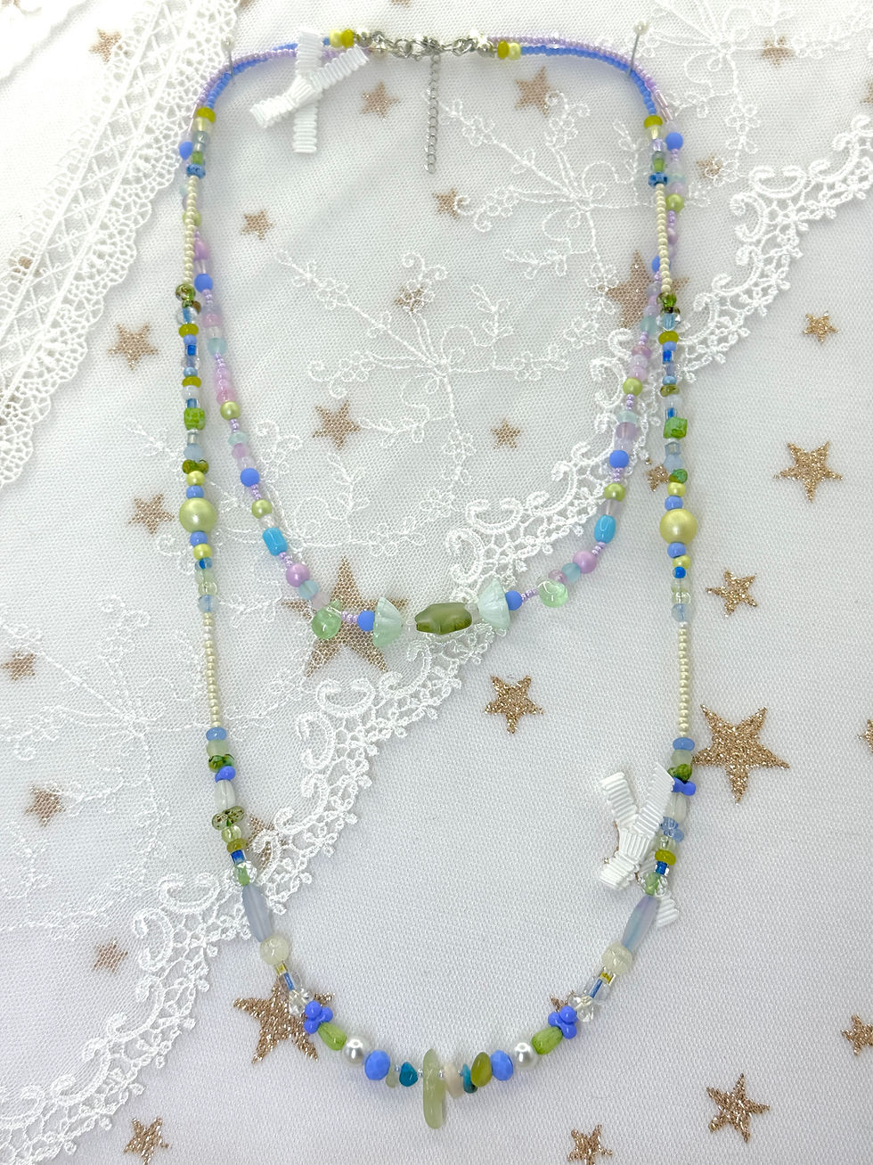 Thumbnail: 【Collection 1】Double Layer Beaded Necklace