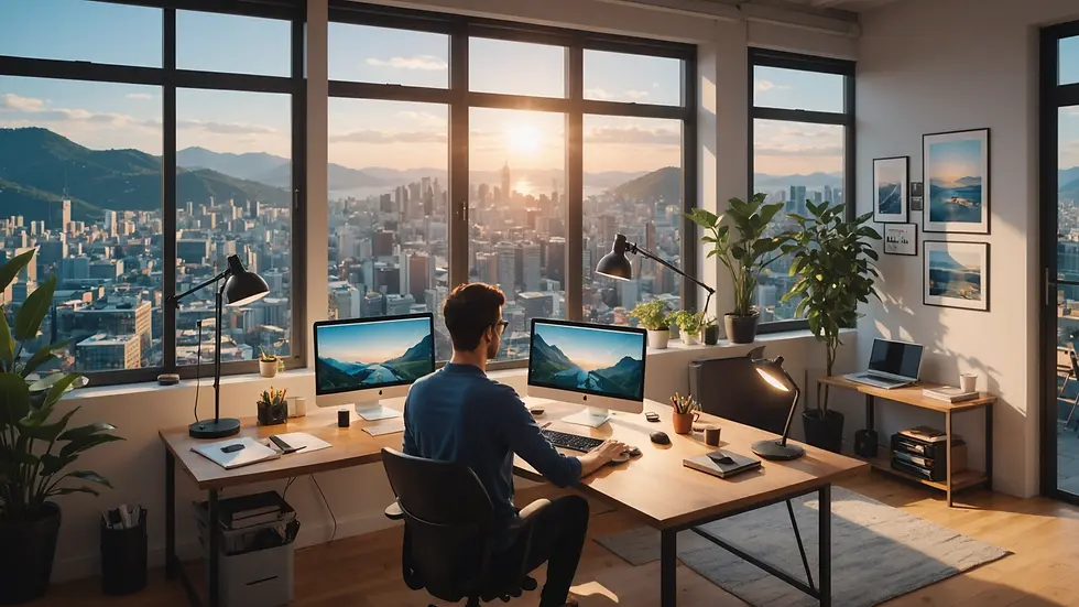 Illustration of Remote Work Opportunities