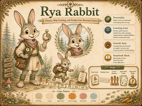 Rya Rabbit, Learning Trail Forest World character