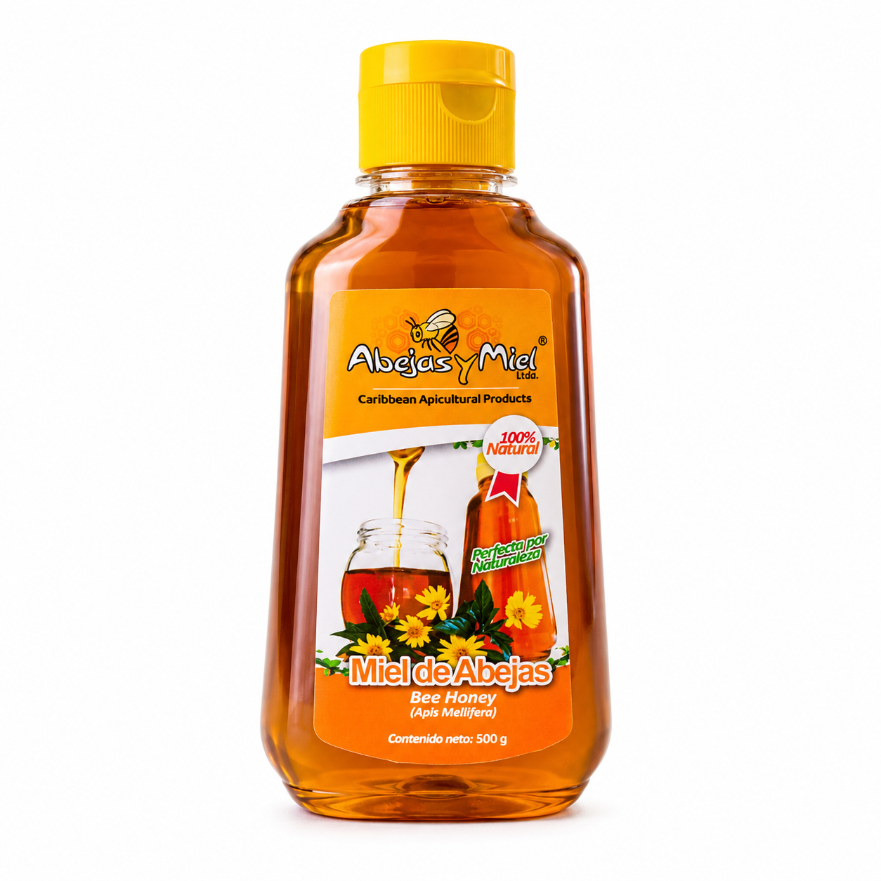 Miel de abejas 500g natural, pura, cruda