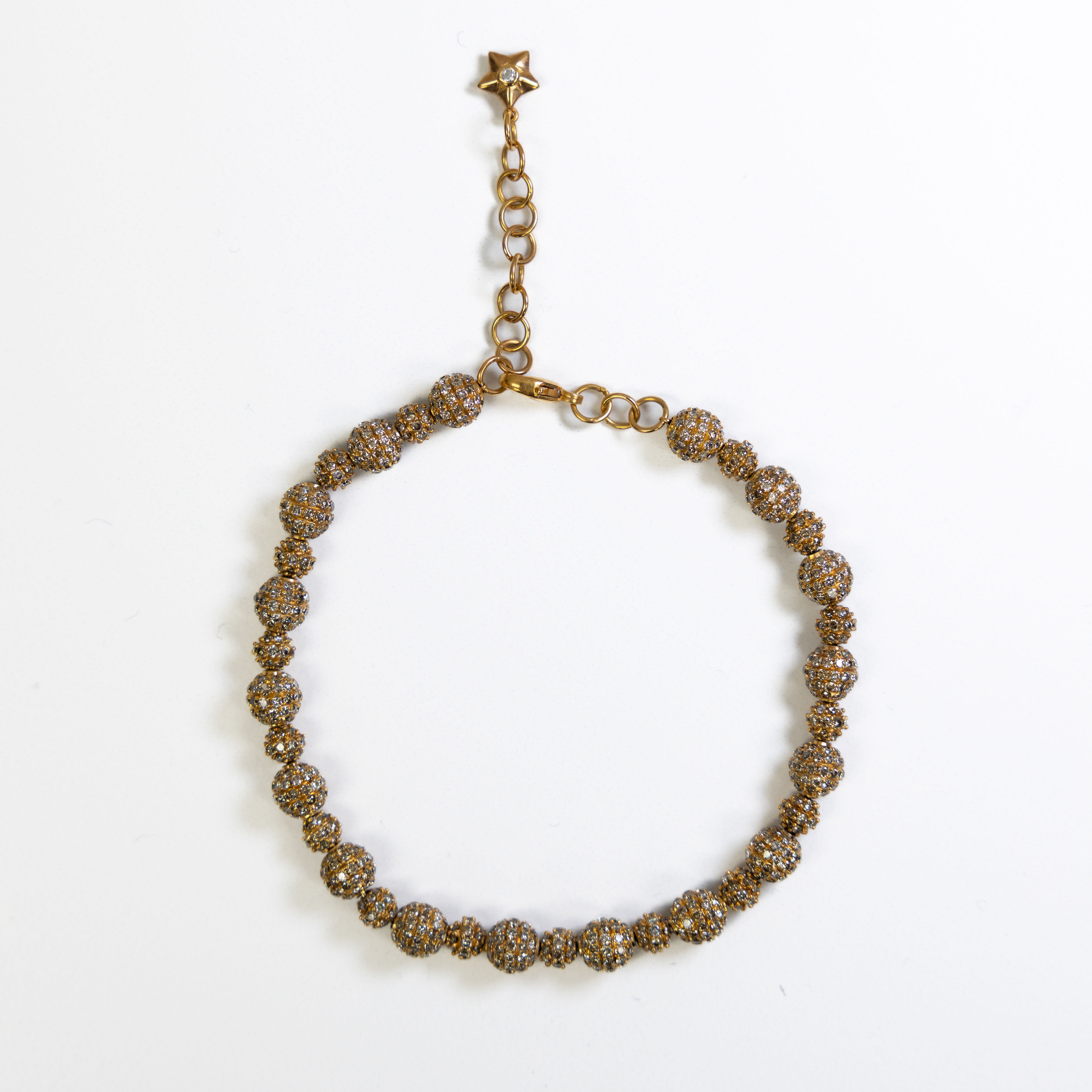 Champagne Diamond Ball Bracelet