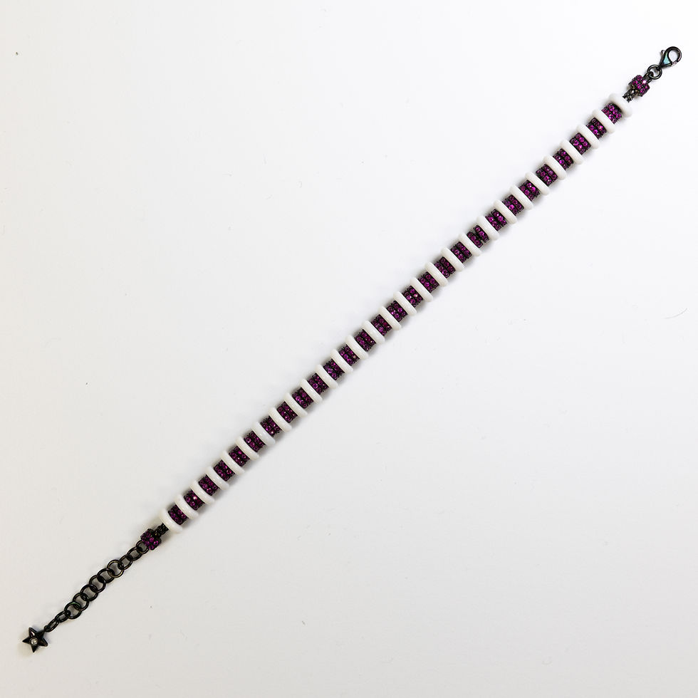 Thumbnail: Pink Sapphire White Onyx Skinny