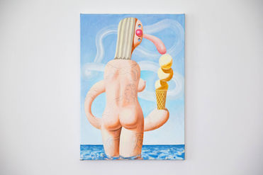 Leo Park _Small Female Bather with Phone_ Oil on canvas 62 x 85 cm 2021.jpeg